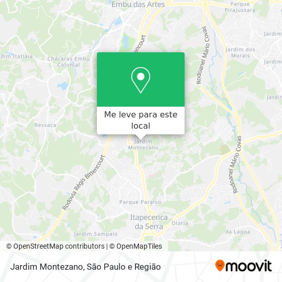 Jardim Montezano mapa