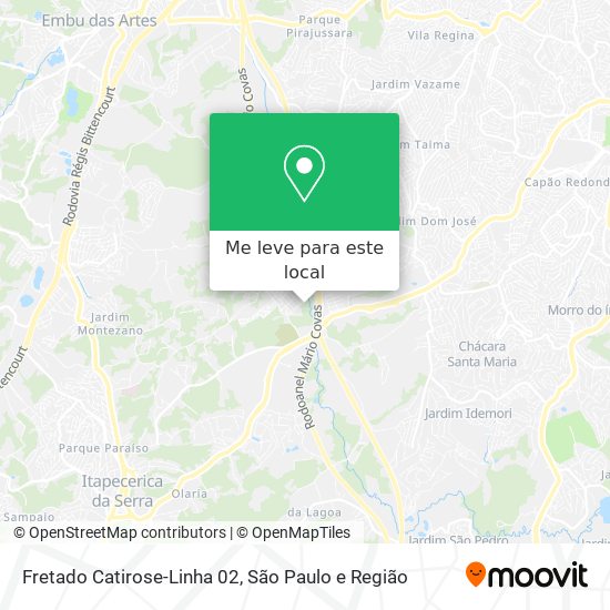 Fretado Catirose-Linha 02 mapa