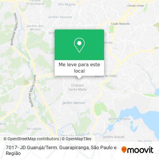 7017- JD Guarujá / Term. Guarapiranga mapa