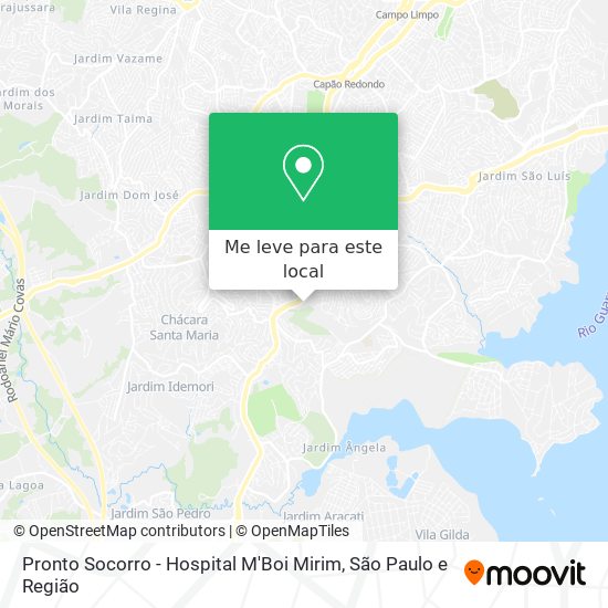 Pronto Socorro - Hospital M'Boi Mirim mapa