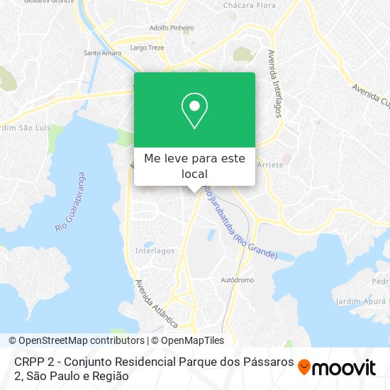 CRPP 2 - Conjunto Residencial Parque dos Pássaros 2 mapa