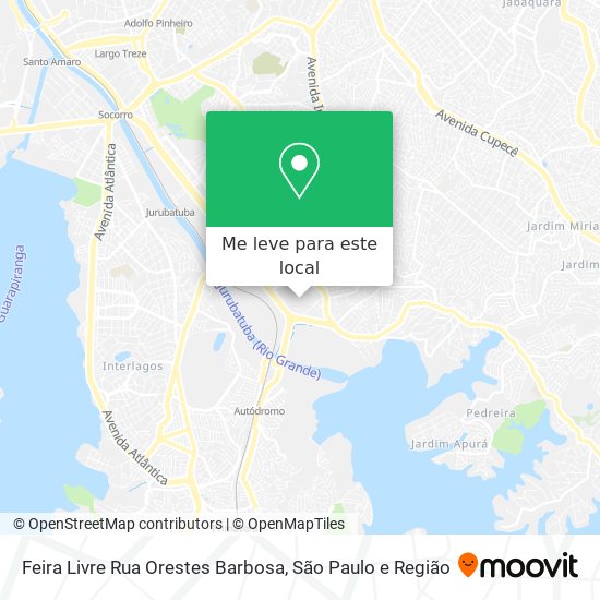 Feira Livre Rua Orestes Barbosa mapa