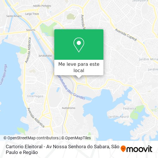Cartorio Eleitoral - Av Nossa Senhora do Sabara mapa
