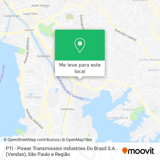 PTI - Power Transmission Industries Do Brasil S.A. (Vendas) mapa