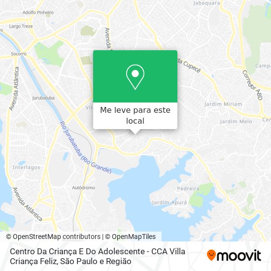 Centro Da Criança E Do Adolescente - CCA Villa Criança Feliz mapa