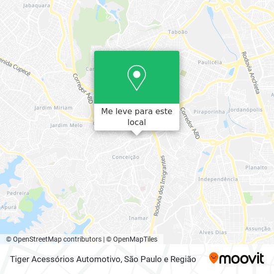 Tiger Acessórios Automotivo mapa