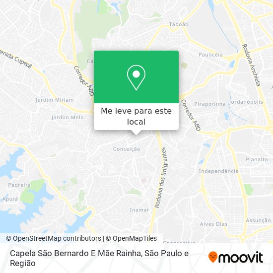 Capela São Bernardo E Mãe Rainha mapa