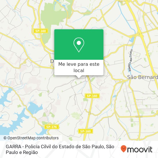 GARRA - Policía Cilvil do Estado de São Paulo mapa