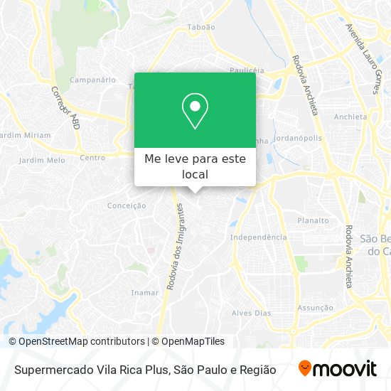 Supermercado Vila Rica Plus mapa