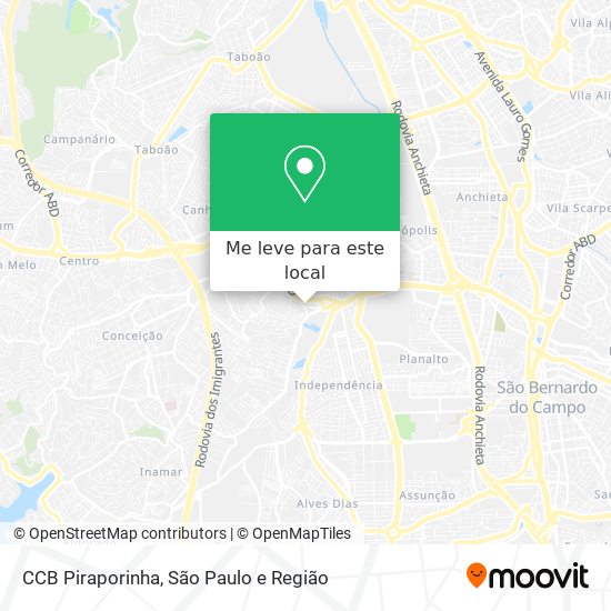 CCB Piraporinha mapa