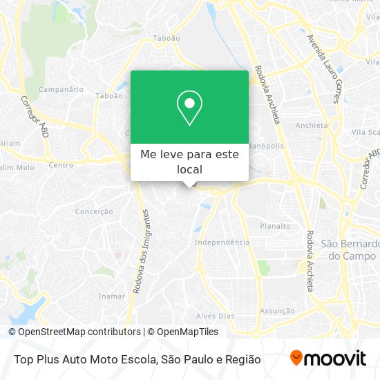 Top Plus Auto Moto Escola mapa