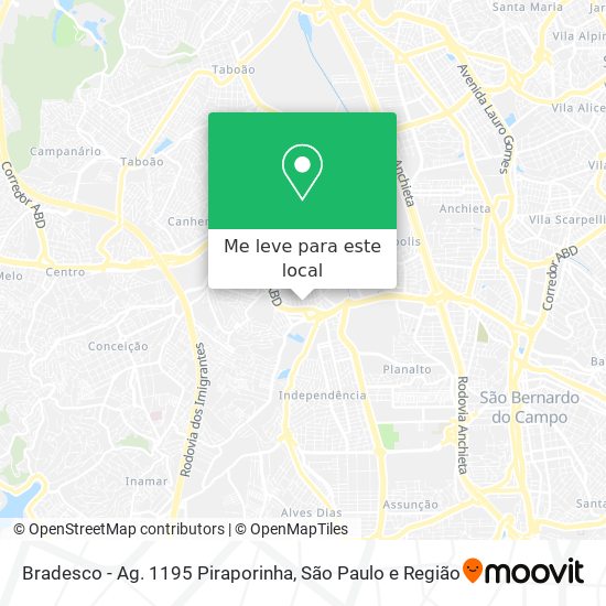 Bradesco - Ag. 1195 Piraporinha mapa