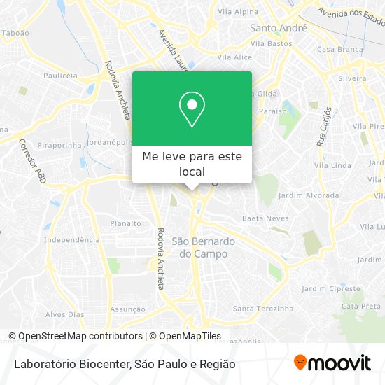 Laboratório Biocenter mapa