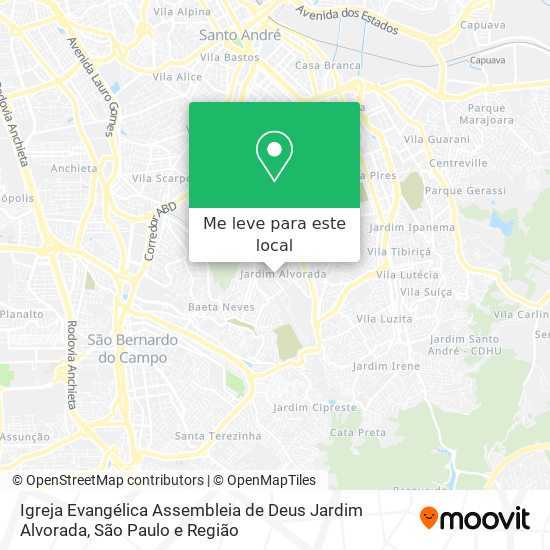 Igreja Evangélica Assembleia de Deus Jardim Alvorada mapa