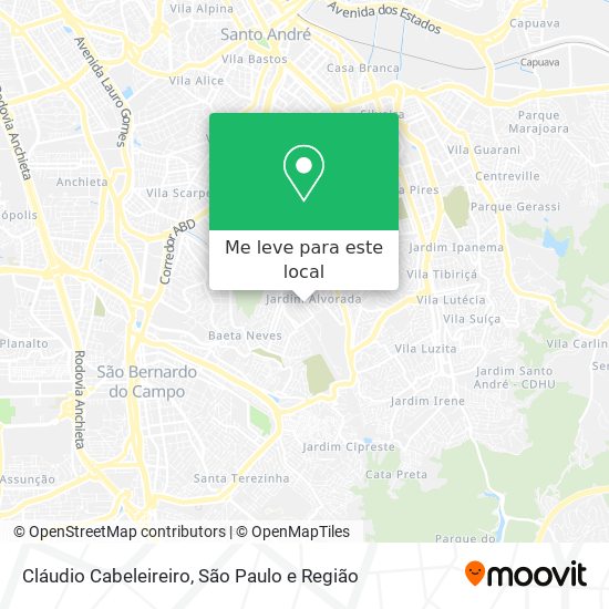 Cláudio Cabeleireiro mapa