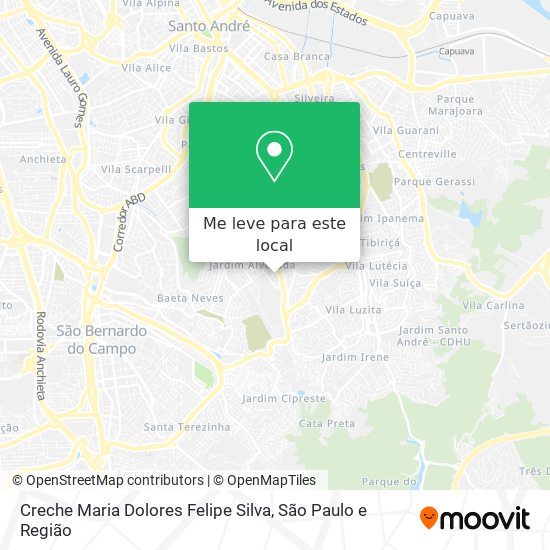 Creche Maria Dolores Felipe Silva mapa