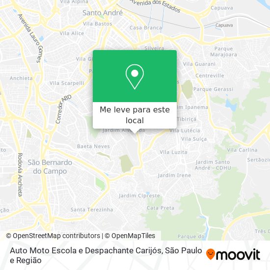 Auto Moto Escola e Despachante Carijós mapa