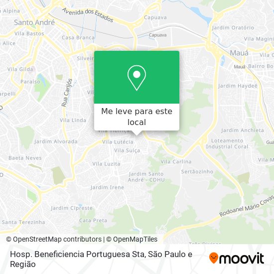 Hosp. Beneficiencia Portuguesa Sta mapa