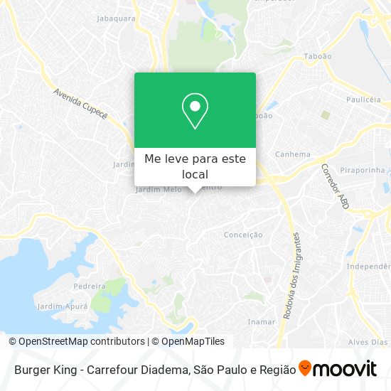 Burger King - Carrefour Diadema mapa