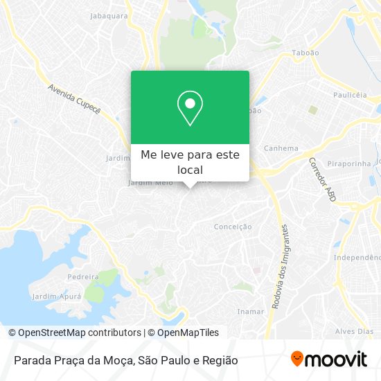 Parada Praça da Moça mapa