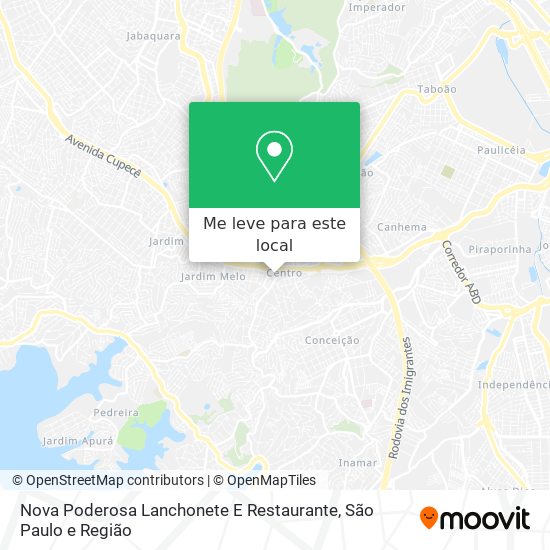 Nova Poderosa Lanchonete E Restaurante mapa