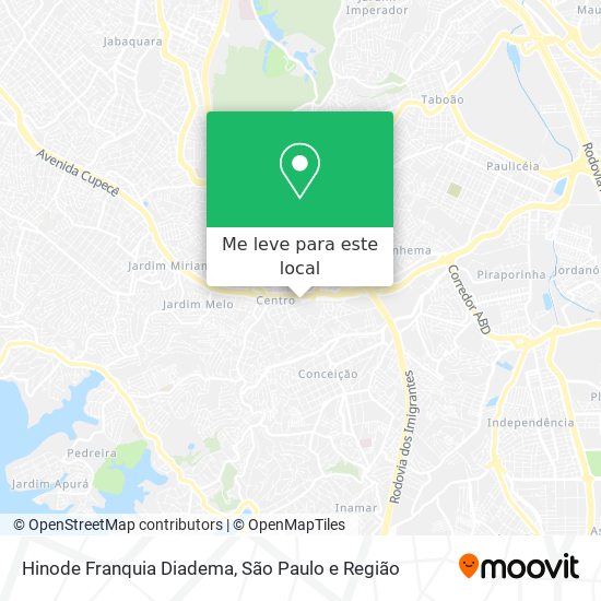 Hinode Franquia Diadema mapa
