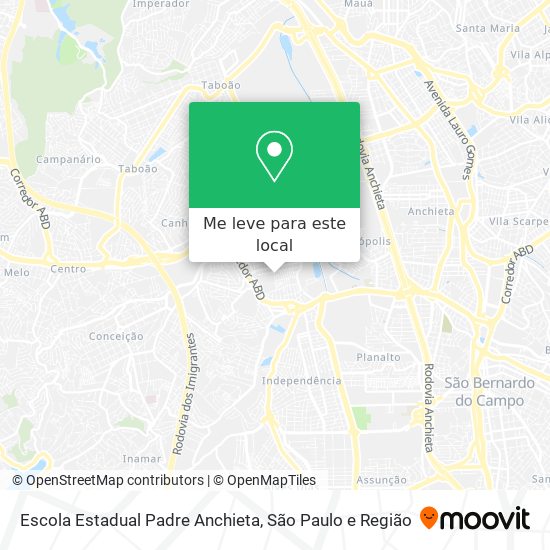 Escola Estadual Padre Anchieta mapa