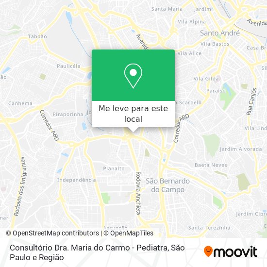 Consultório Dra. Maria do Carmo - Pediatra mapa