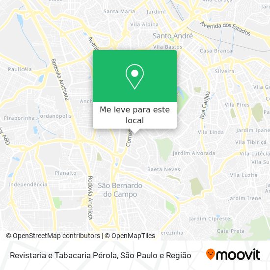 Revistaria e Tabacaria Pérola mapa