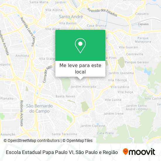 Escola Estadual Papa Paulo VI mapa