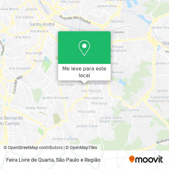 Feira Livre de Quarta mapa