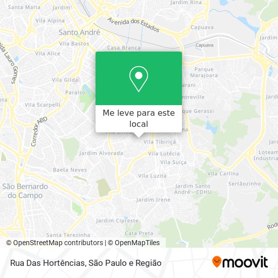 Rua Das Hortências mapa