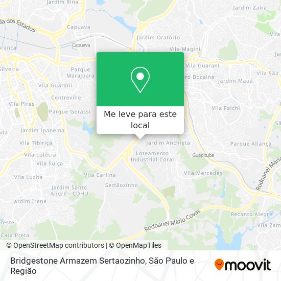 Bridgestone Armazem Sertaozinho mapa