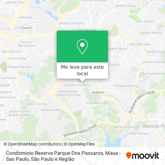 Condominio Reserva Parque Dos Passaros, Maua - Sao Paulo mapa