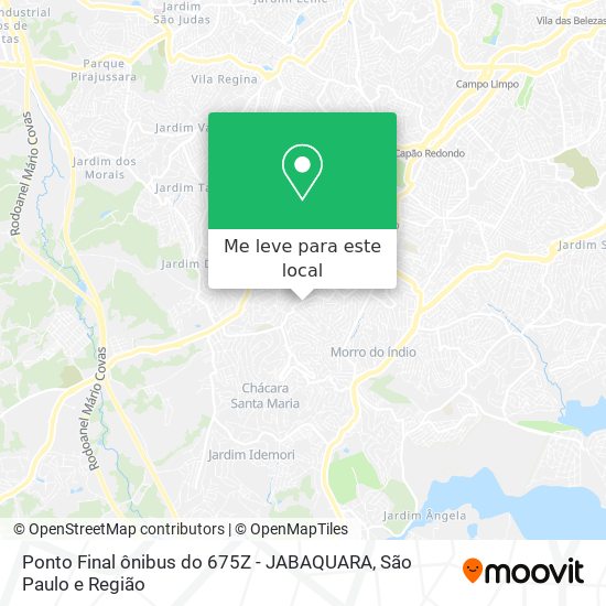Ponto Final ônibus do 675Z - JABAQUARA mapa