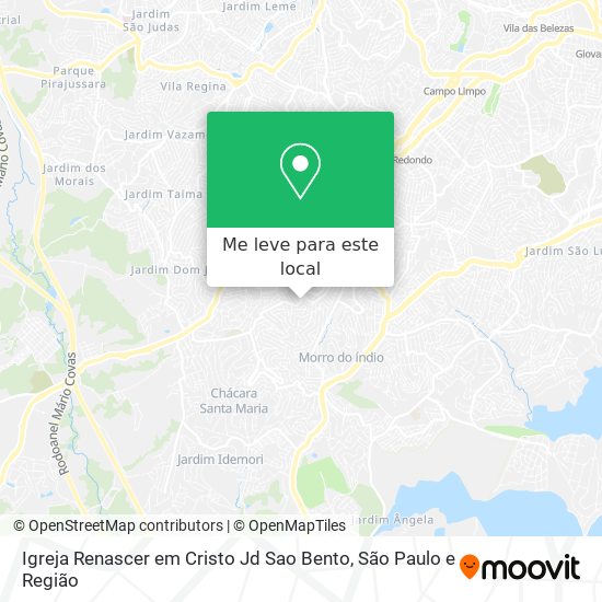 Igreja Renascer em Cristo Jd Sao Bento mapa