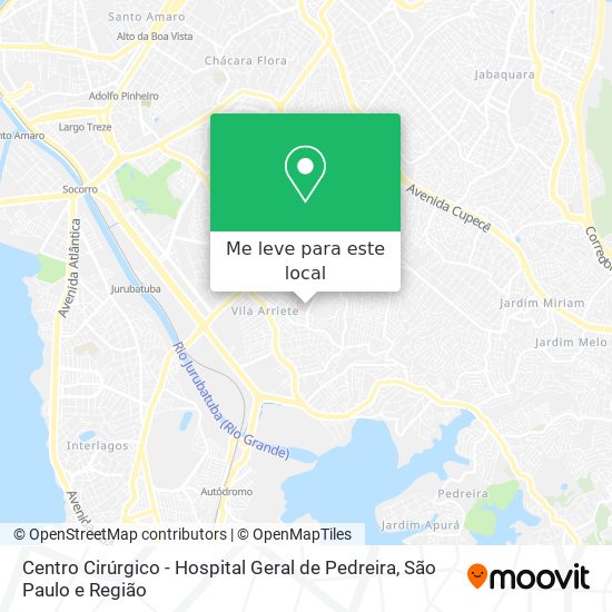 Centro Cirúrgico  - Hospital Geral de Pedreira mapa