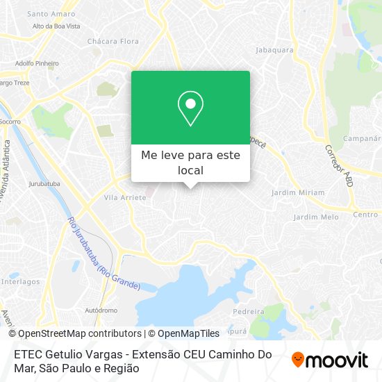 ETEC Getulio Vargas - Extensão CEU Caminho Do Mar mapa