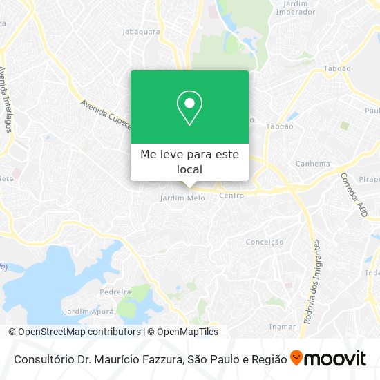 Consultório Dr. Maurício Fazzura mapa