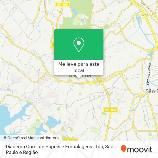 Diadema Com. de Papeis e Embalagens Ltda mapa