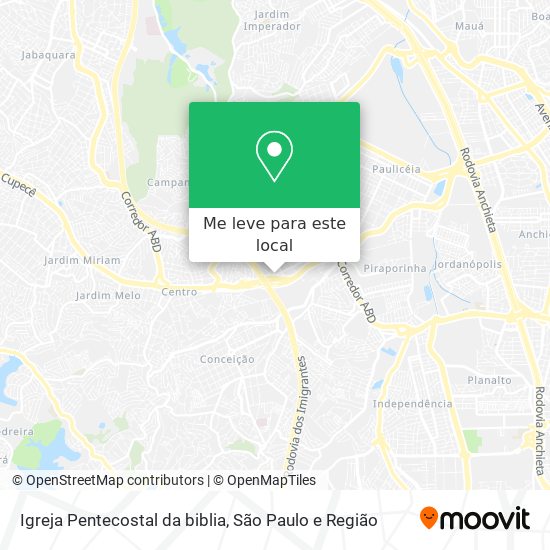 Igreja Pentecostal da biblia mapa