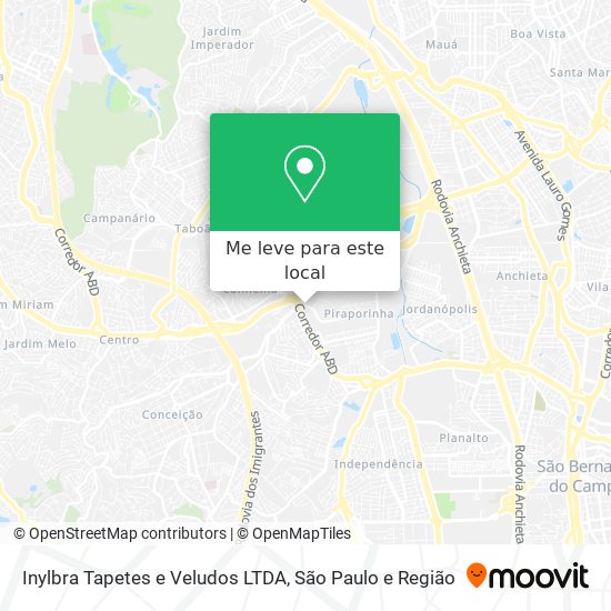 Inylbra Tapetes e Veludos LTDA mapa