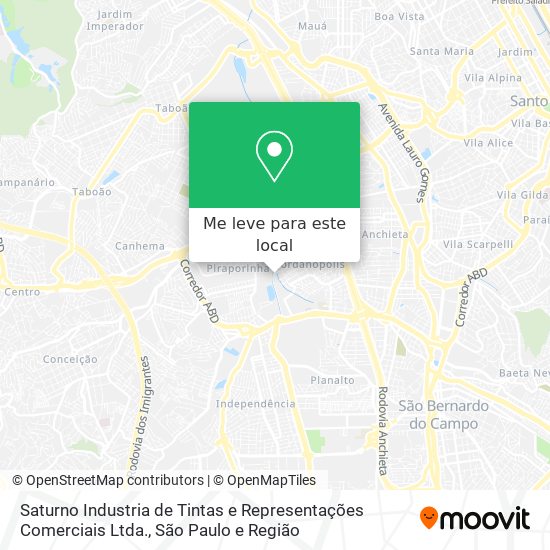 Saturno Industria de Tintas e Representações Comerciais Ltda. mapa