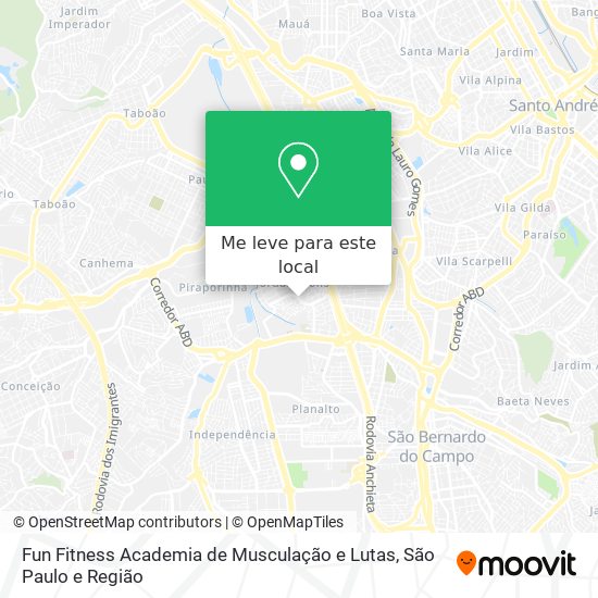 Fun Fitness Academia de Musculação e Lutas mapa