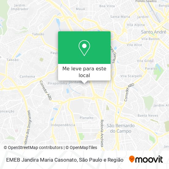 EMEB Jandira Maria Casonato mapa