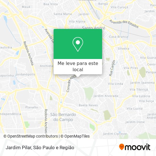 Jardim Pilar mapa