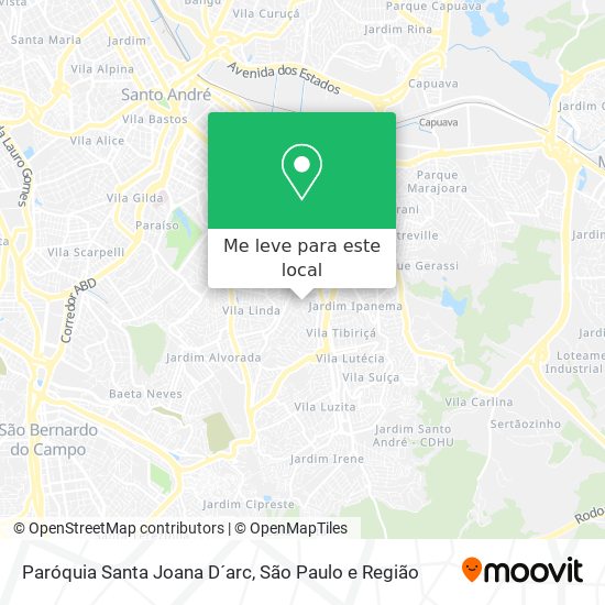 Paróquia Santa Joana D´arc mapa