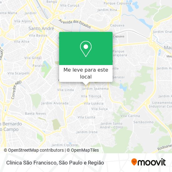 Clínica São Francisco mapa