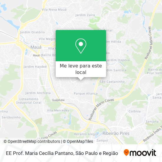 EE Prof. Maria Cecília Pantano mapa