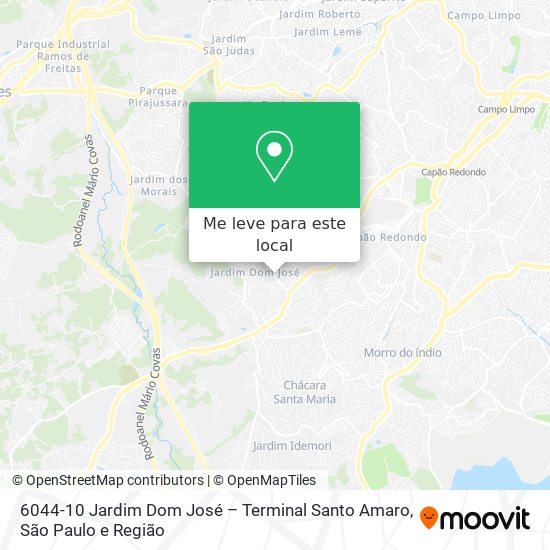 6044-10 Jardim Dom José – Terminal Santo Amaro mapa
